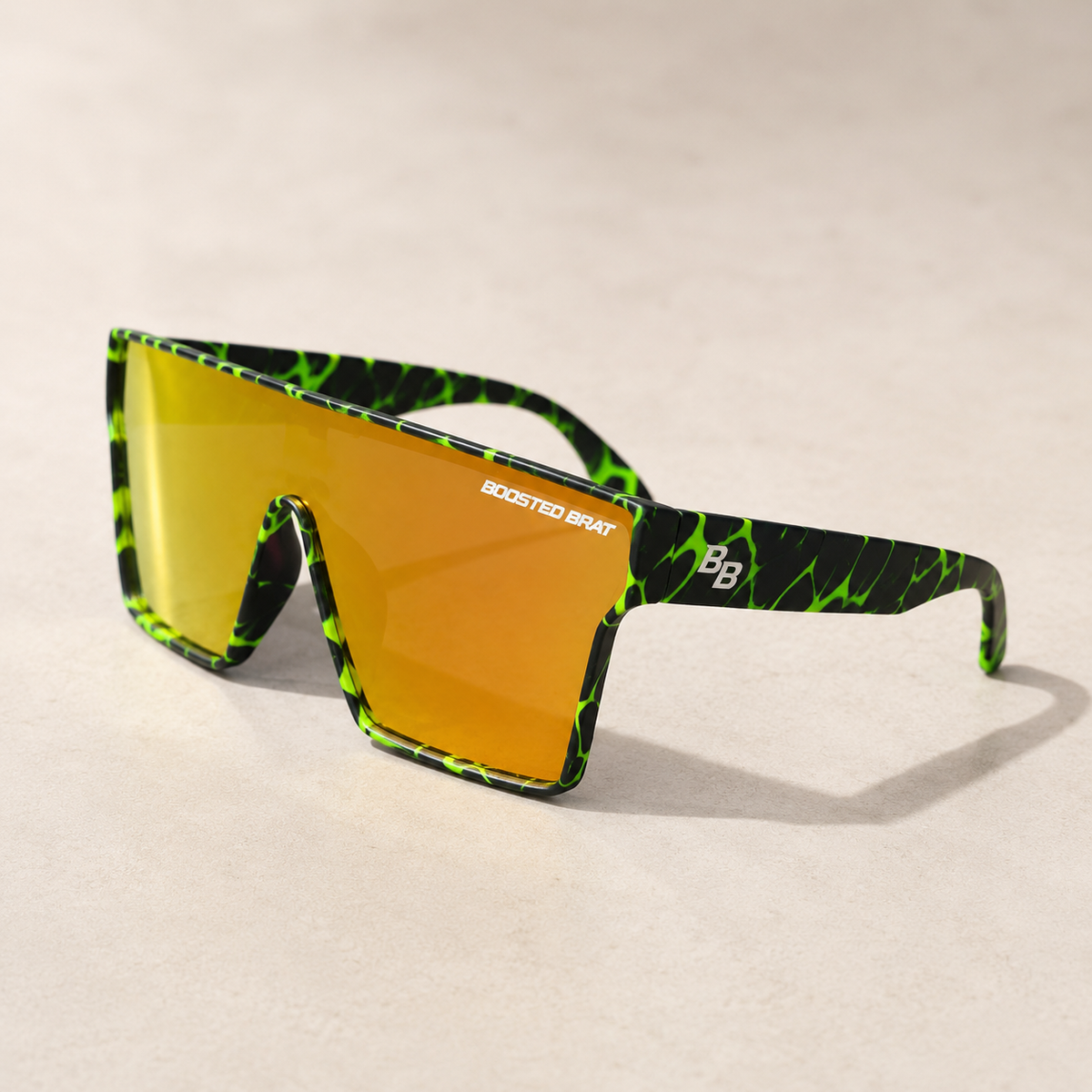 Black/Green Frame Orange Lens