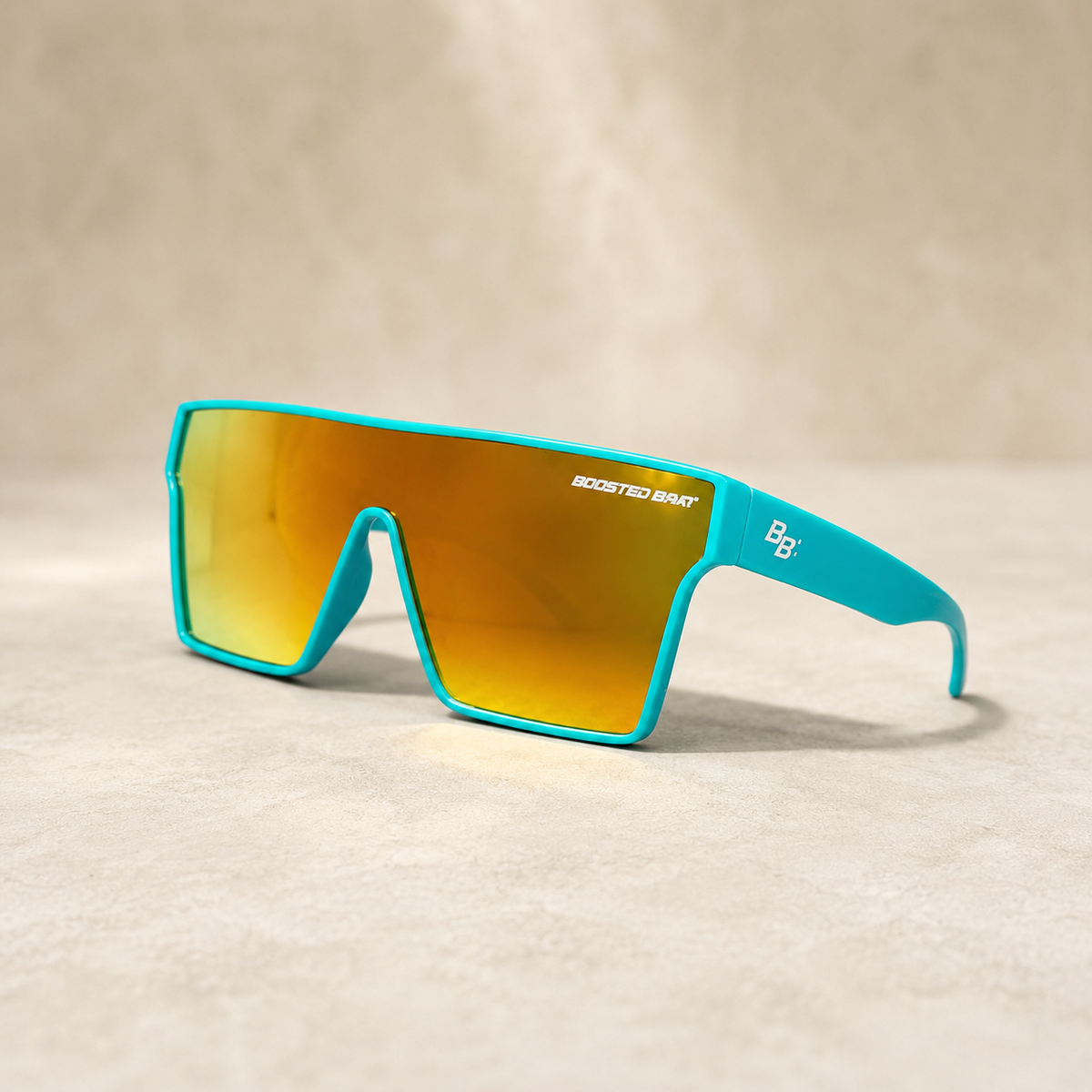 Teal Frame Orange Sunglasses