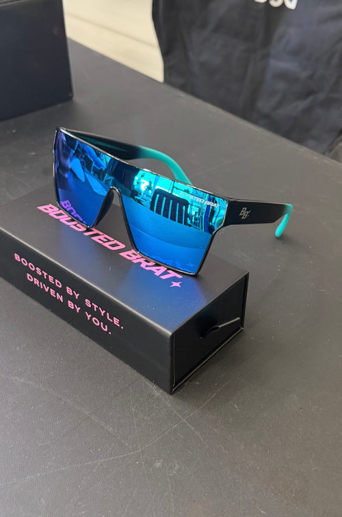 Black/Teal Frame Blue Len
