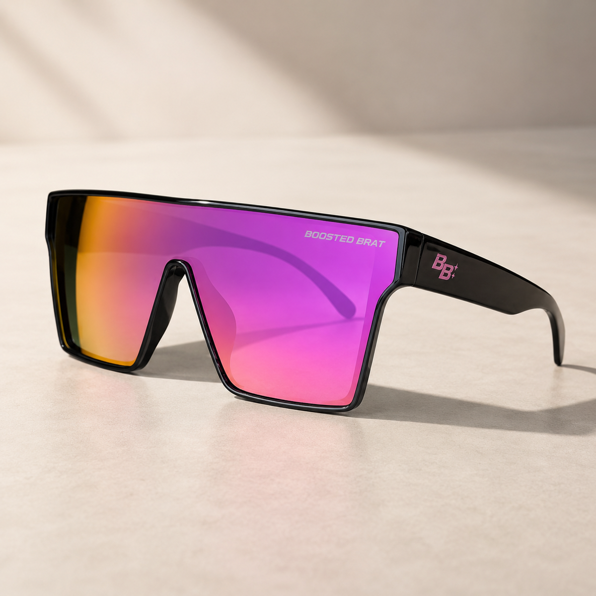 Black Frame Purple/Pink Lens
