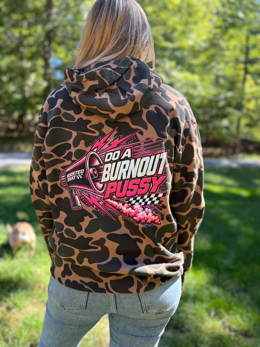 Do a Burnout Hoodie pink