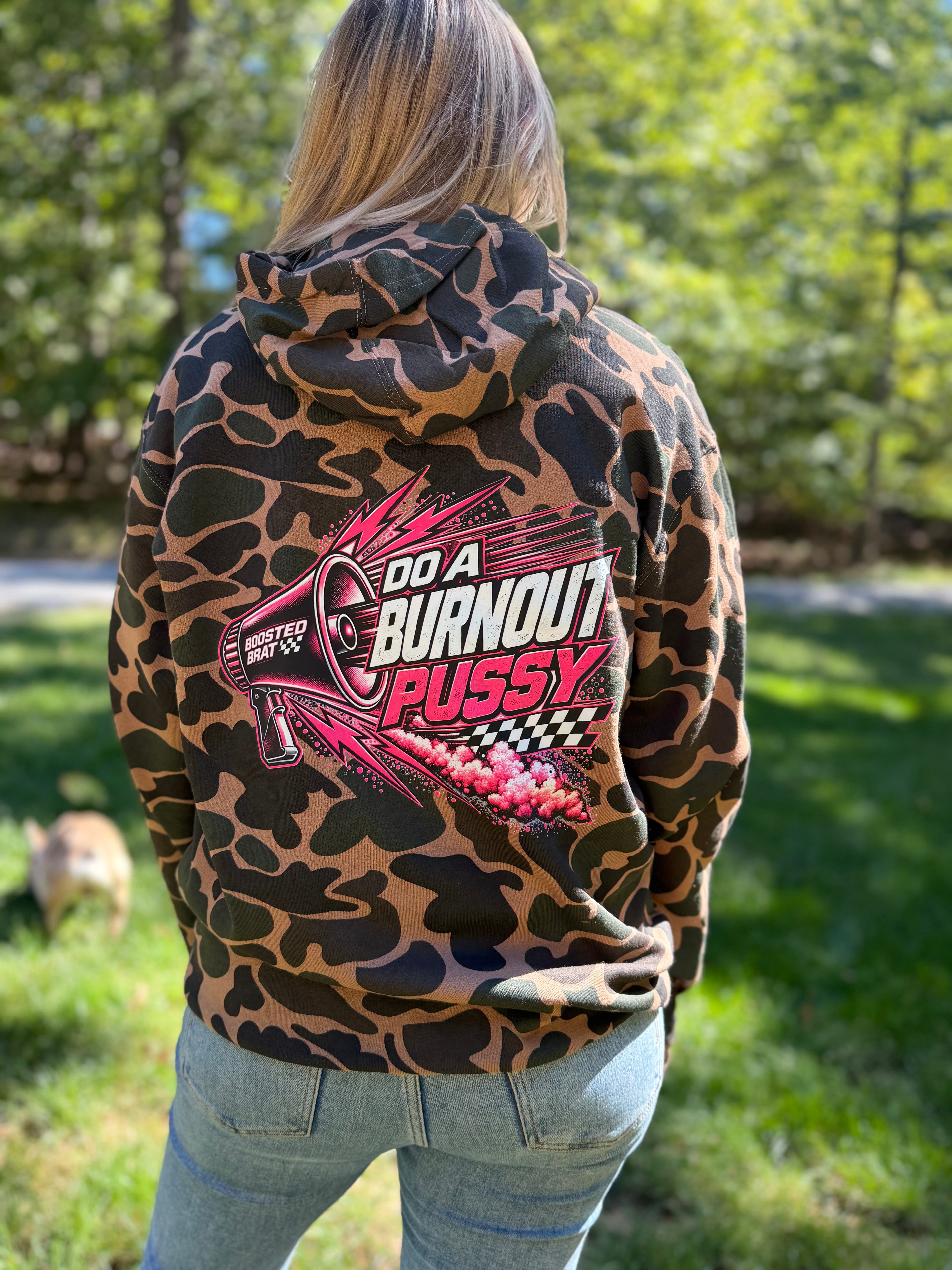 Do a Burnout Hoodie pink