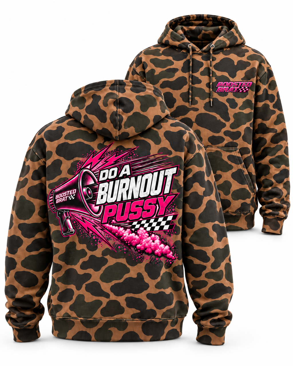 Do a Burnout Hoodie pink