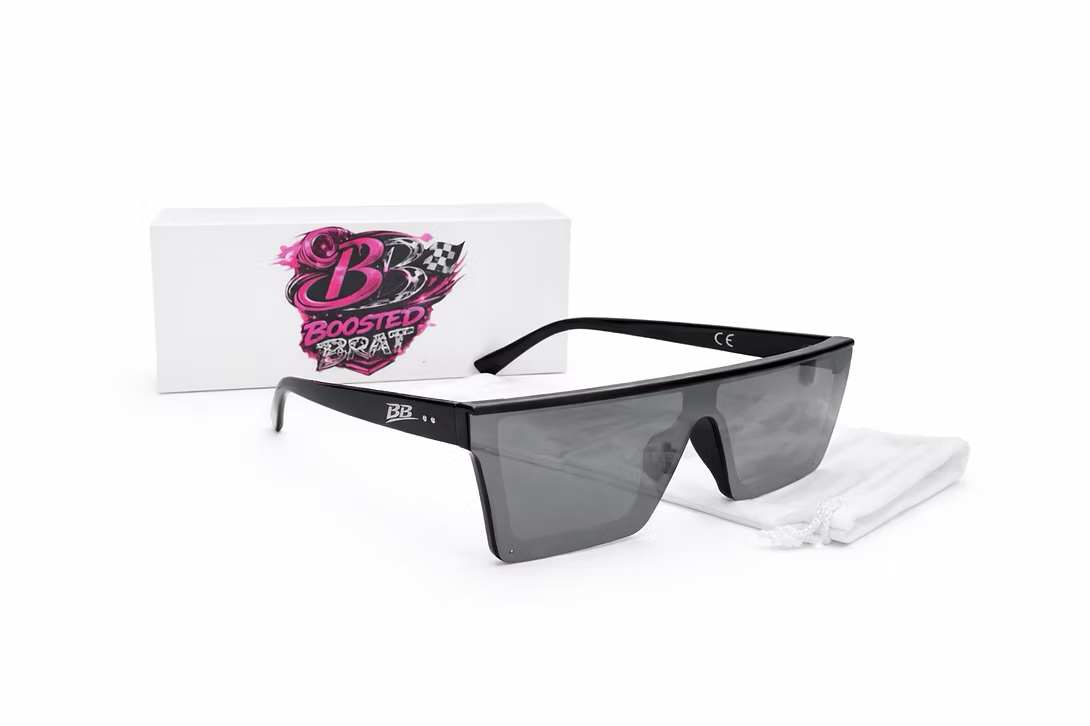 Black Frame Silver Lens Sunglasses